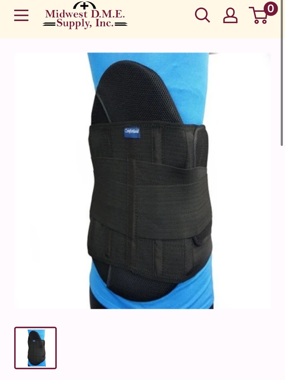 Comfortland Avalon Premium LSO Back Brace Belt XL CK-999-5 HCPCS L0650  XL